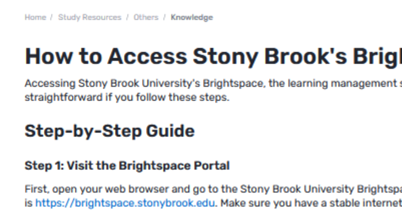 Why Is Brightspace an Essential Tool for Stonybrook University Students?